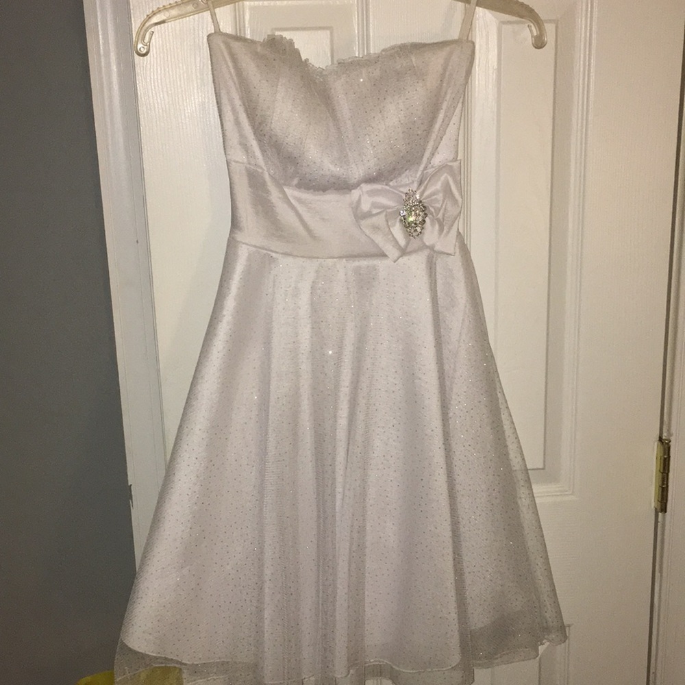 White Formal Dress That Sparkles